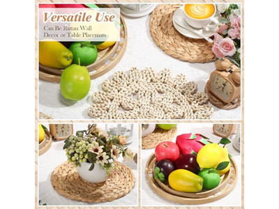 Décor Mural Côtier pour la Maison Déstockage Rustique Osier Bambou