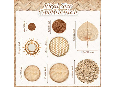 Décoration de panier mural avec décoration bleue en bambou art africain