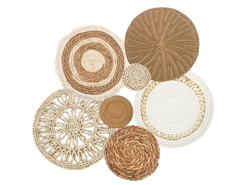 Décor Mural Cadre en Corde Tissée Décorations en Bois pour la Maison