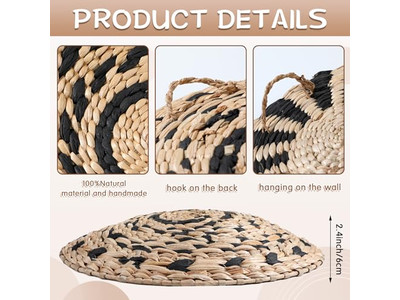 Paniers muraux tissés décoration intérieure ensemble bohème suspendu