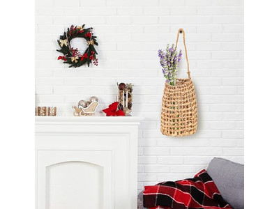 Panier mural bohème décoration intérieure assiette ronde art dessin