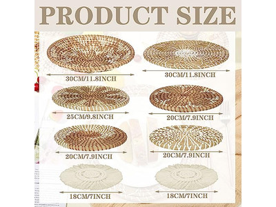 Décoration murale tissée à la main ronde décorative suspendue faite main