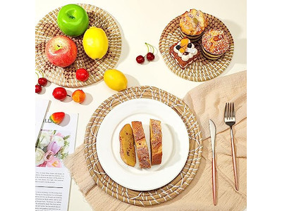 Décoration murale tissée à la main ronde décorative suspendue faite main