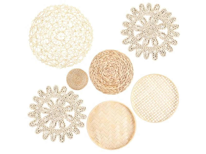 Art mural en macramé décoration bohème colorée intérieur bohème