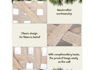 Décor Mural de Salle de Bain en Rotin Ensemble d'Herbe Marine de 3 Décorations de Restaurant