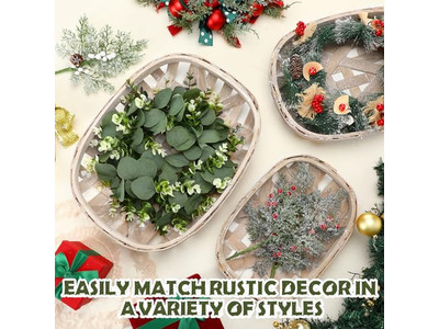 Décor Mural de Salle de Bain en Rotin Ensemble d'Herbe Marine de 3 Décorations de Restaurant