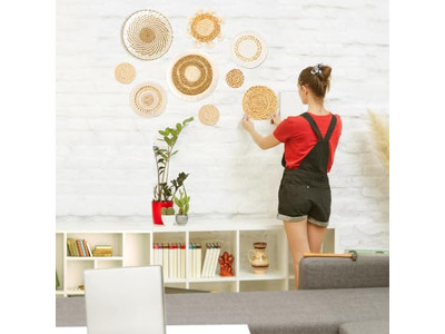 Paniers en Herbe Marine Décoration Murale Ensemble de 10 Paniers 13